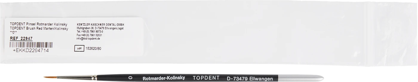 TOPDENT Pinsel Rotmarder Kolinsky Stück Nr. 0