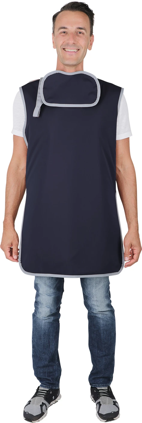 Dental-Rundumschutzschürze Stück M, 1 Spezial-Bügel, Blue Admiral, Leadfree 2.0