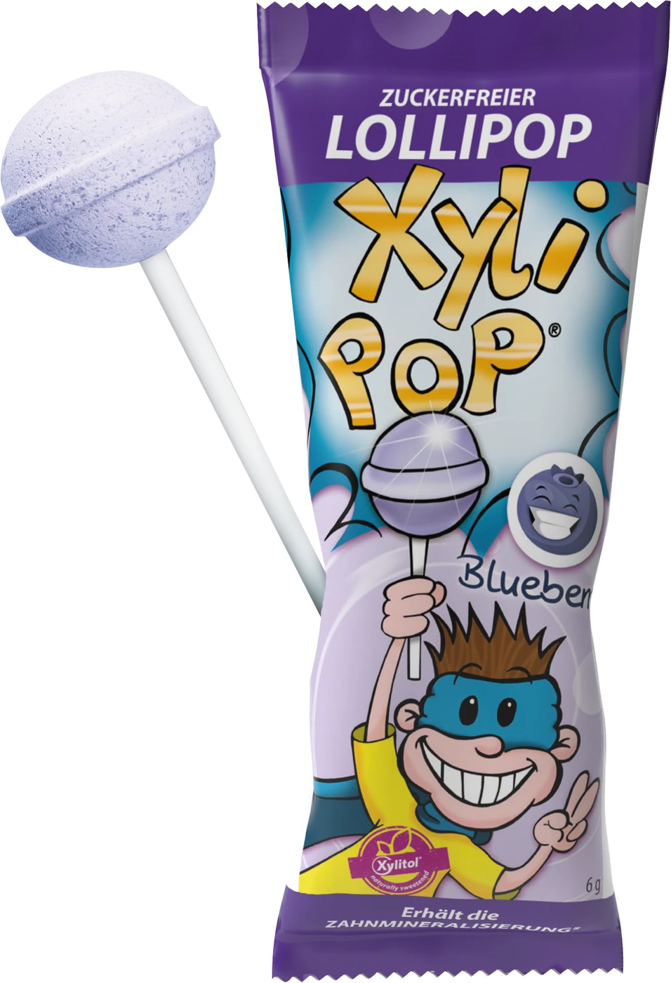 XyliPOP® Lollipop Box 50 x 6 g Stück Blaubeere XyliPOP® Lollipop Box 50 x 6 g Stück Blaubeere