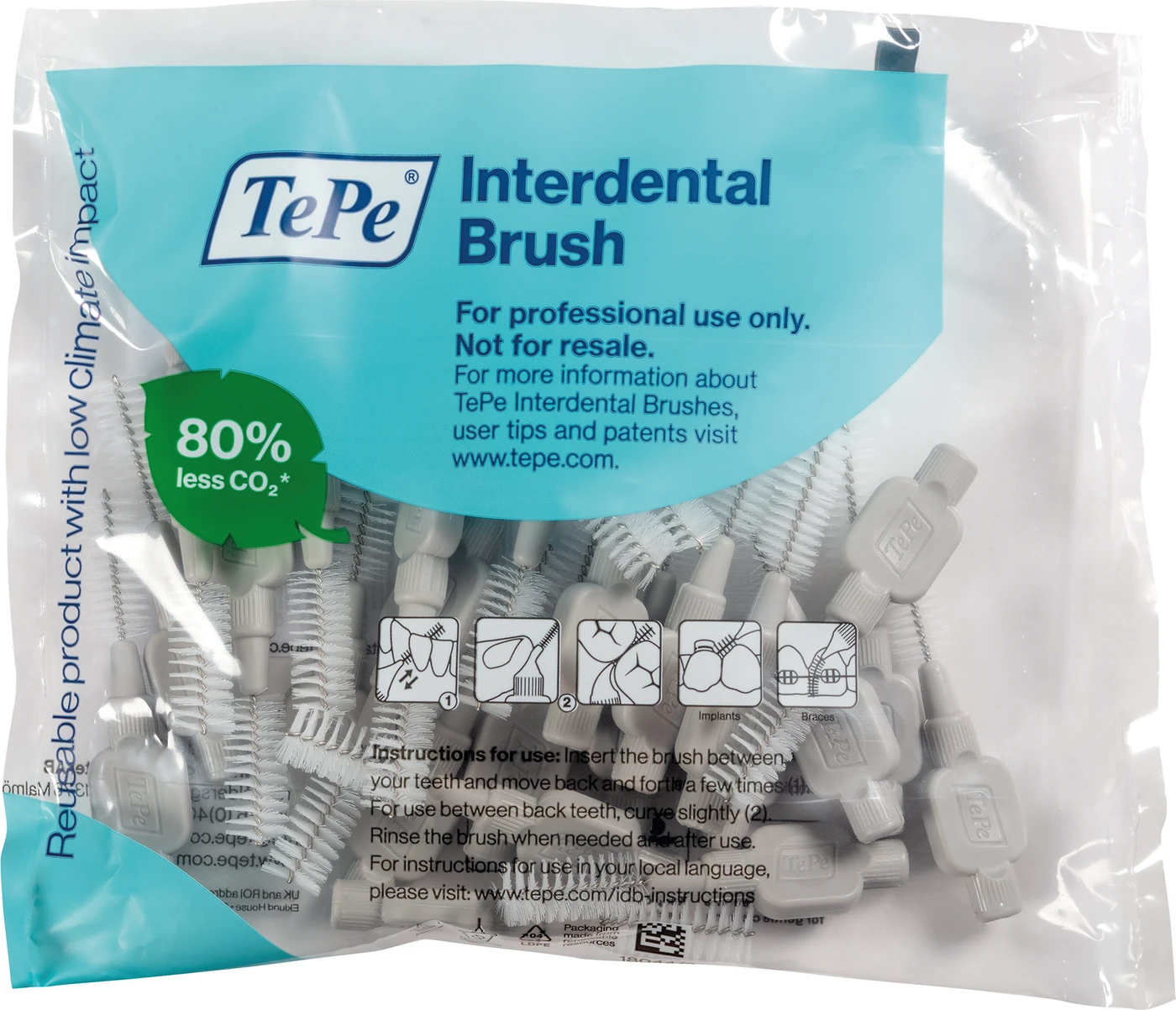 TePe® Interdentalbürsten Original Packung 25 Stück grau, Ø 1,3 mm TePe® Interdentalbürsten Original Packung 25 Stück grau, Ø 1,3 mm