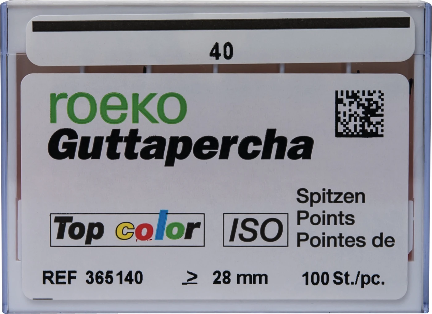roeko Guttapercha Spitzen Top color Packung 100 Stück ISO 040