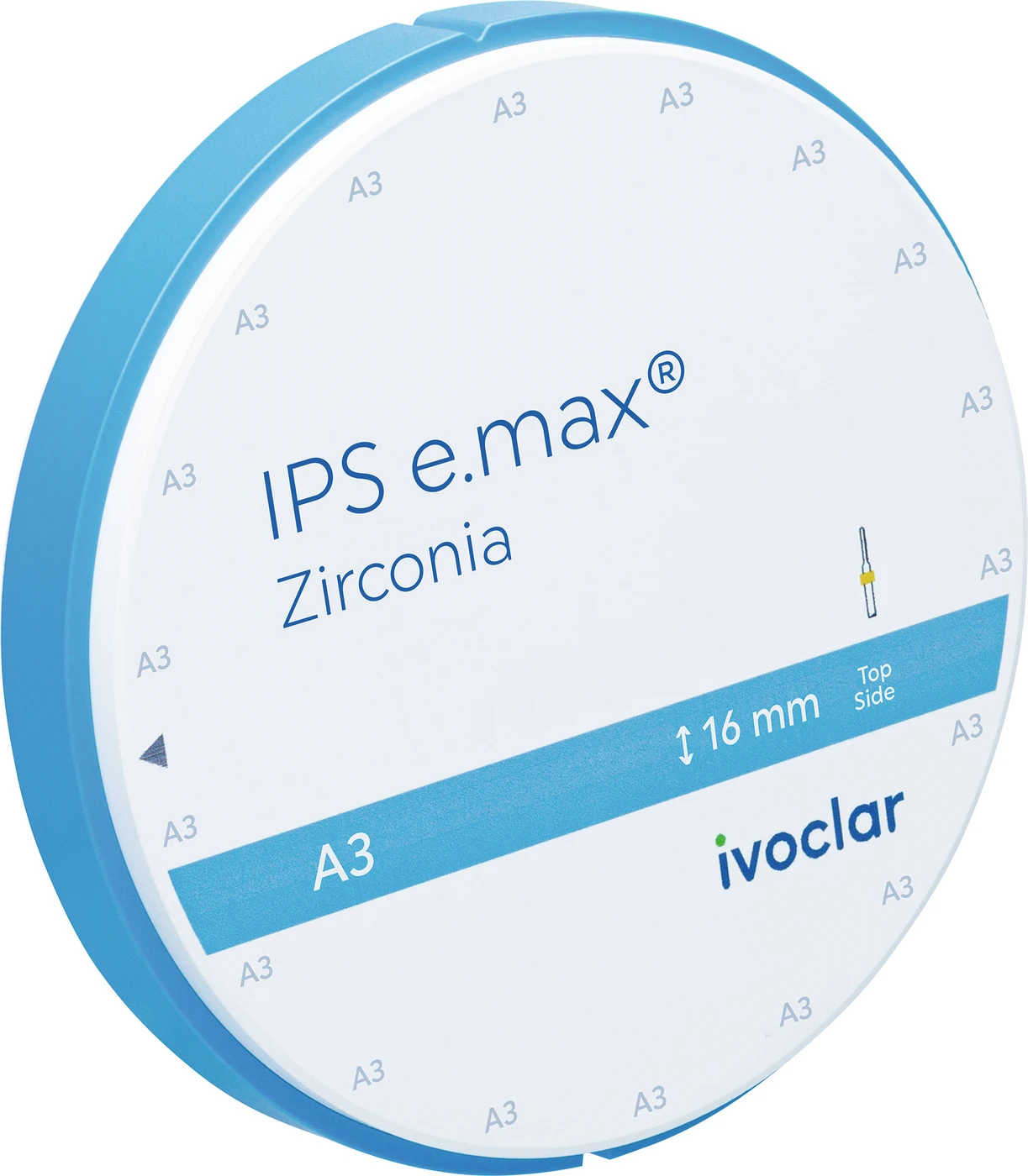 IPS e.max Zirconia Stück Ø 98,5 mm, H: 16 mm, A3