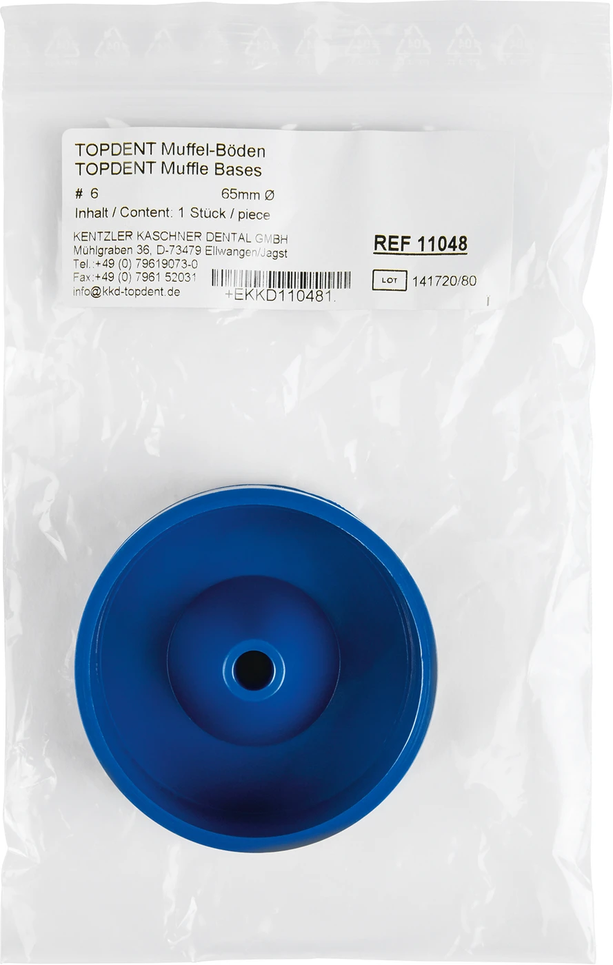 TOPDENT Muffel-Böden Stück 6er Ø 65 mm, blau