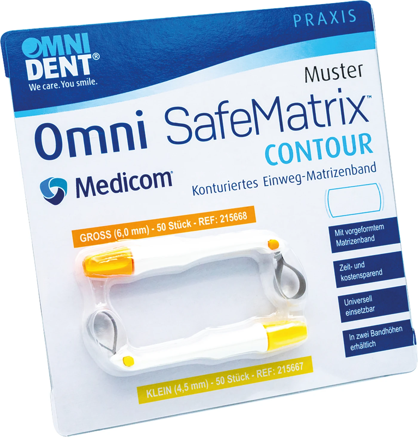 Omni Safematrix™ Contour Musterpackung 2 Stück ( gelb klein/4,5 mm, orange groß/6 mm)