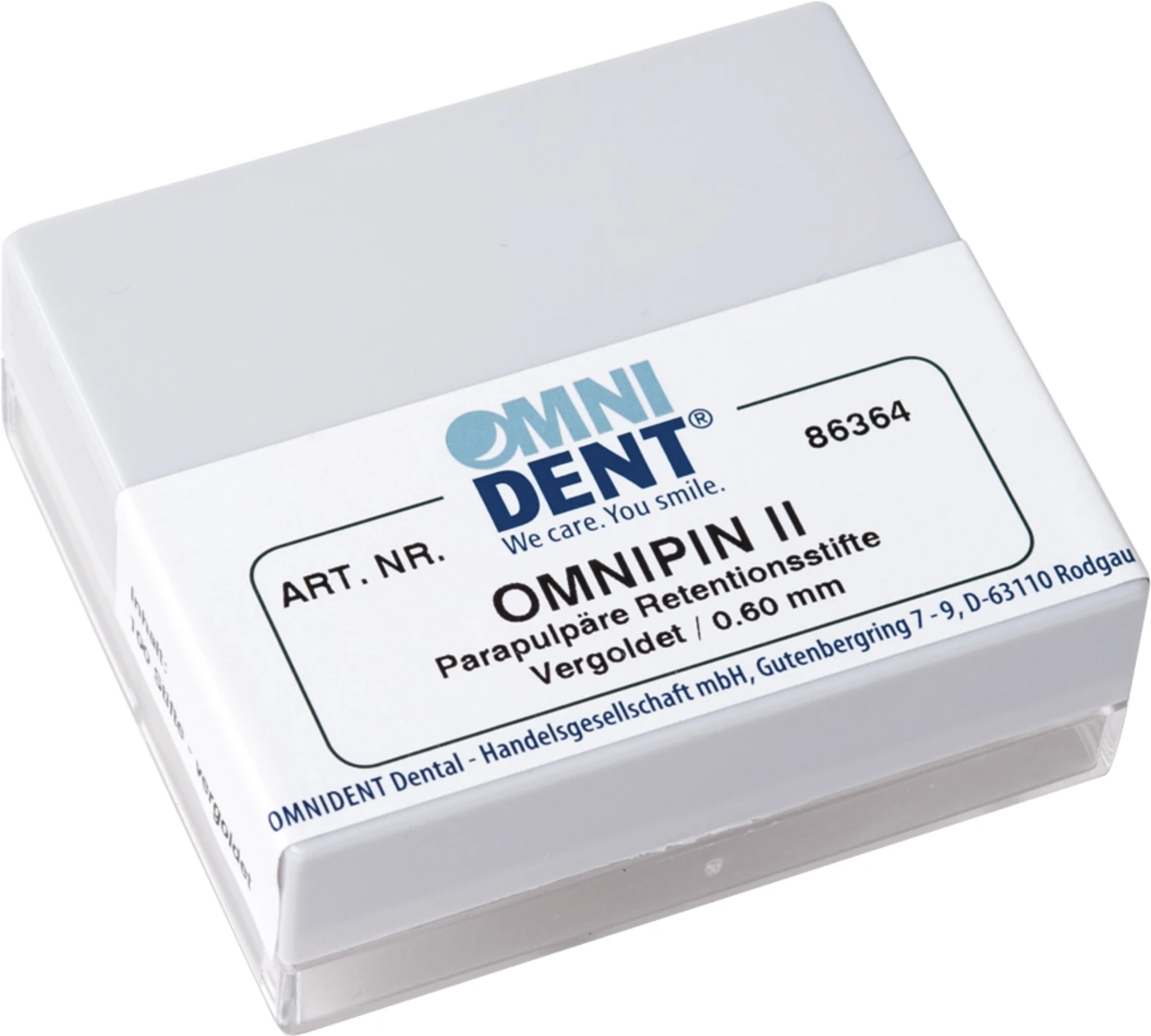 OMNIPIN II Nachfüllpackung 100 Stück gold, .021"/0,6 mm