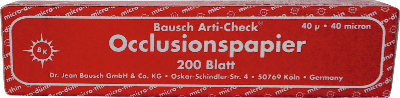 Occlusionspapier Arti-Check® 40 µ Packung 200 Streifen rot, BK 10