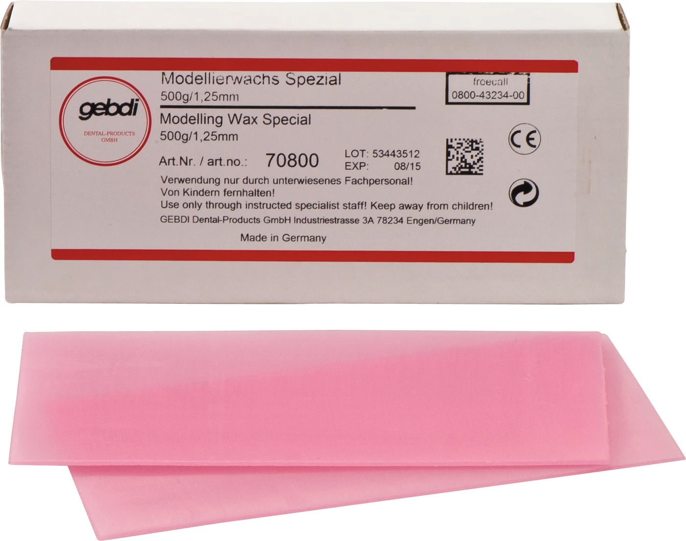 Modellierwachs Spezial Packung 500 g Medium, Stärke 1,25 mm