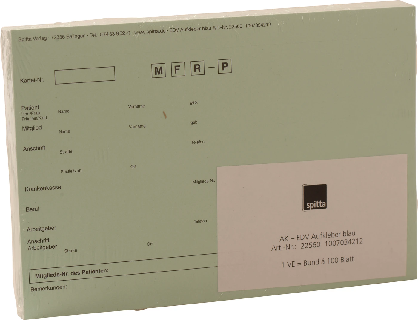 Adressaufkleber DIN A5 Packung 100 Stück blau
