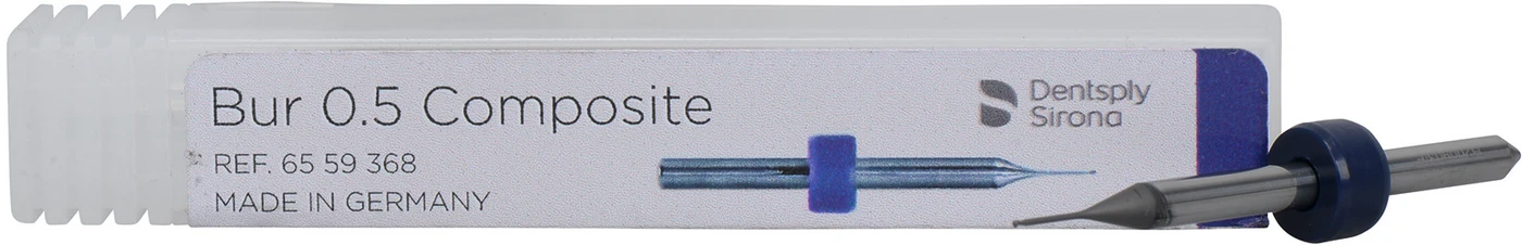 Schleifer und Fräser für inLab MC X5 Stück 0,5 mm, blau, Composite