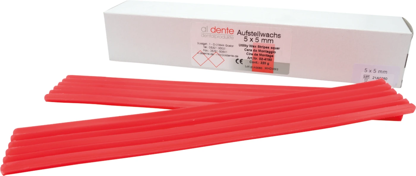 Aufstellwachs Packung 220 g Stripes 5 x 5 mm, rosa