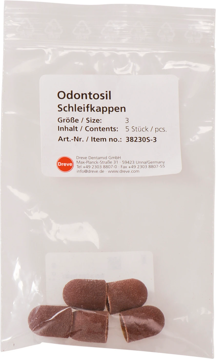 Schleifkappen Packung 5 Stück rund Ø 14,5 mm, Größe 1 für Träger D38230T1