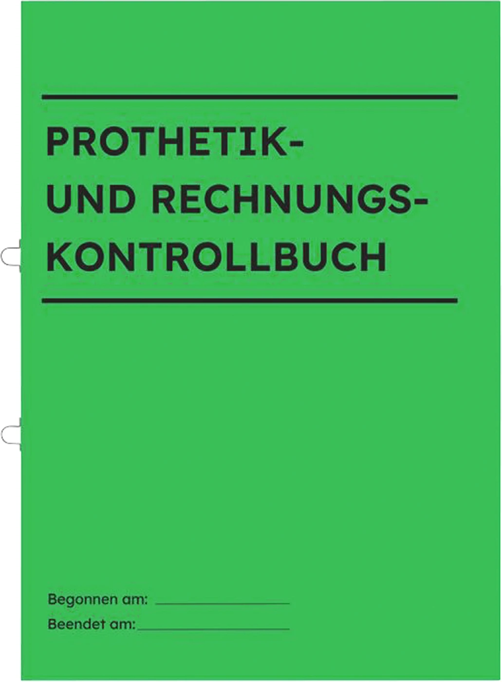 Prothetik- und Rechnungskontrollbuch Stück