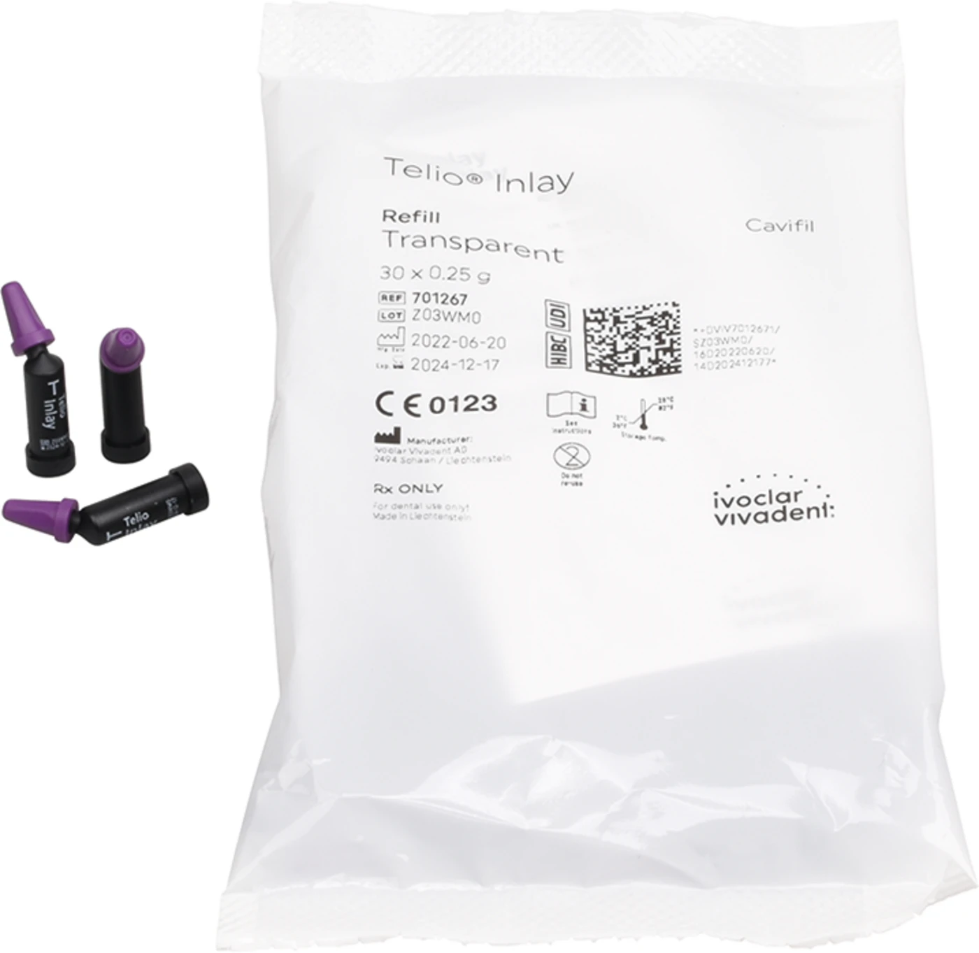 Telio® Inlay/Onlay Packung 30 x 0,25 g Cavifils transparent, für Inlay