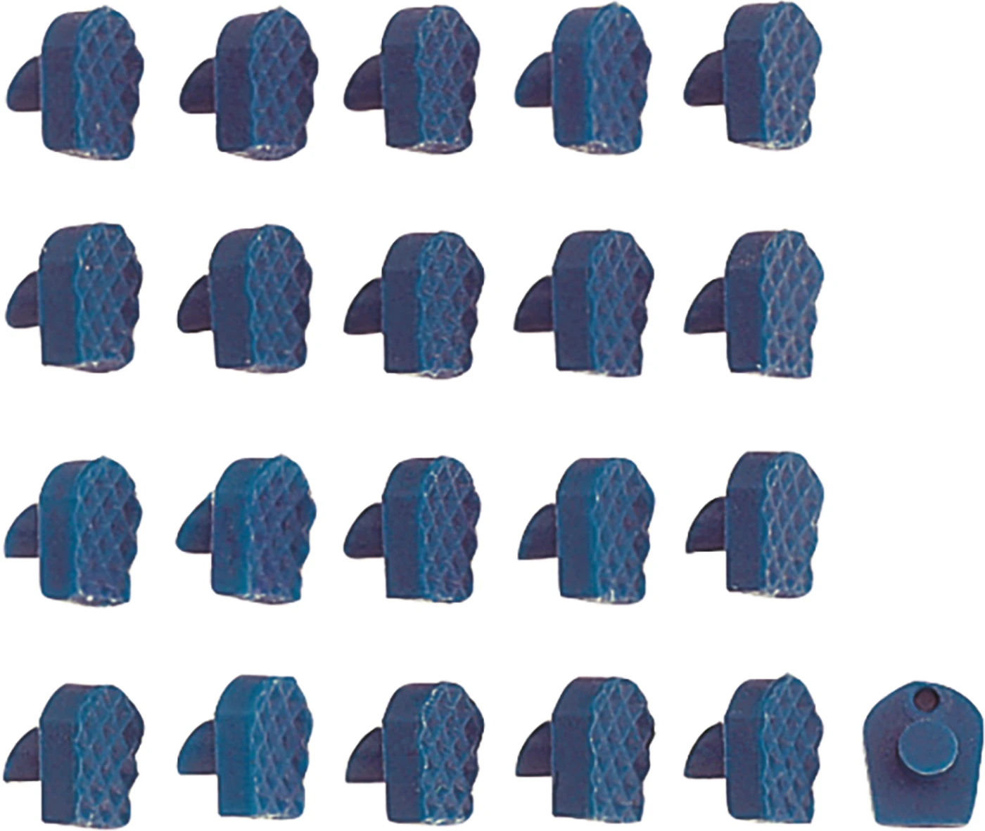 Kronenabnehmer Packung 20 Stück blau, autoklavierbar