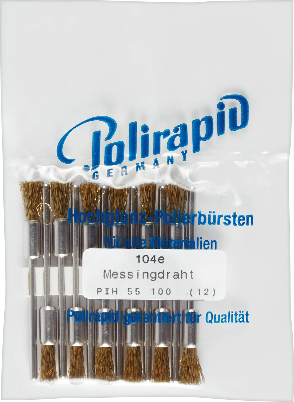 Pinselbürsten Packung 12 Stück HP, Messingdraht, Ø 5 mm
