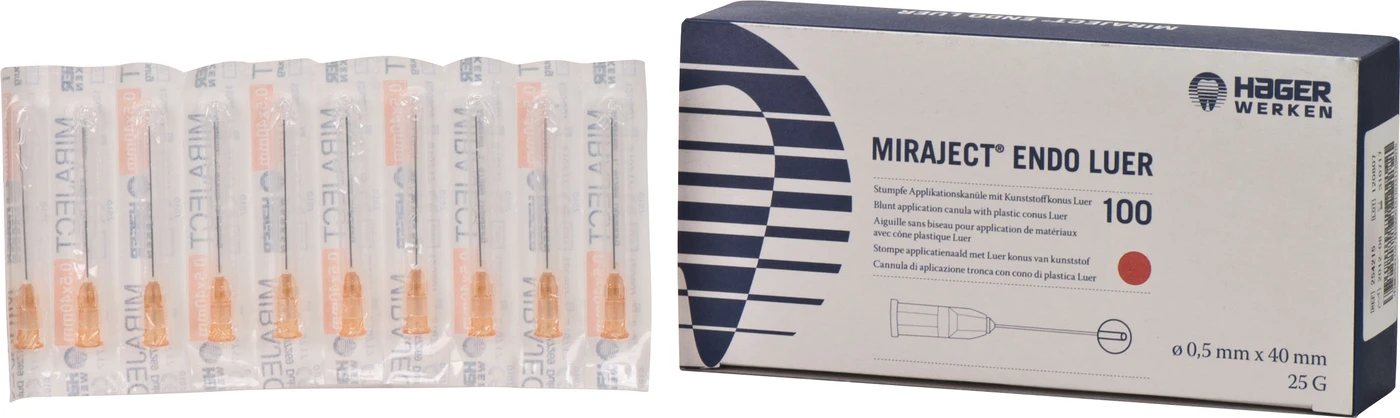 MIRAJECT® ENDO LUER  Packung 100 Stück, G25 Ø 0,5 x 40 mm